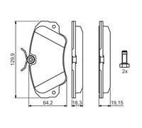 Plaquettes de Frein Kit, à Disque Axial Avant pour Opel Vauxhall Carlton Om-D
