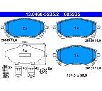 Plaquettes de Frein Kit, à Disque Axial Avant pour Toyota Corolla Yaris Cro-Mo