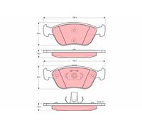 Plaquettes de Frein Kit, à Disque Axial Avant pour Volvo 850 C70 S70 V70 XC Lot