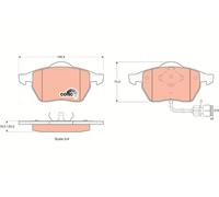 Plaquettes de Frein Kit, à Disque Axial Avant pour VW Audi 100 A4 A6 Passat