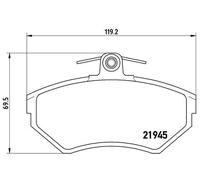 Plaquettes de Frein Kit, à Disque Axial Avant pour VW Seat Arosa Caddie Corde