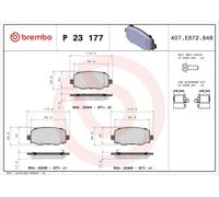 Plaquettes de Frein Kit, Frein à Disque Axial Arrière pour Abarth Alfa Romeo