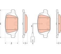 Plaquettes de Frein Kit, Frein à Disque Axial Arrière pour Abarth Fiat