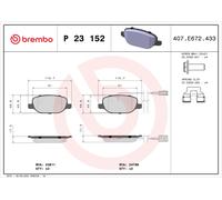 Plaquettes de Frein Kit, Frein à Disque Axial Arrière pour Alfa Romeo