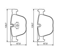 Plaquettes de Frein Kit, Frein à Disque Axial Arrière pour Alpina BMW B7 X5 X6