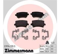 Plaquettes de Frein Kit, Frein à Disque Axial Arrière pour , Audi, Seat, Skoda
