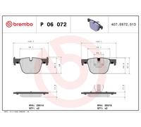 Plaquettes de Frein Kit, Frein à Disque Axial Arrière pour BMW ( Éclat)