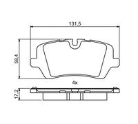 Plaquettes de Frein Kit, Frein à Disque Axial Arrière pour Land Rover Défenseur