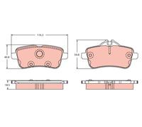Plaquettes de Frein Kit, Frein à Disque Axial Arrière pour Mercedes-Benz - Gl -