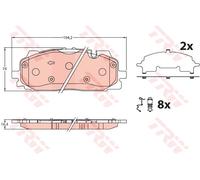 Plaquettes de Frein Kit, Frein à Disque Axial Avant pour Audi A4 Allroad A5 A8