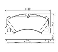 Plaquettes de Frein Kit, Frein à Disque Axial Avant pour Audi Bentley Porsche