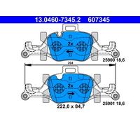 Plaquettes de Frein Kit, Frein à Disque Axial Avant pour BMW 2 3 4 5 6 7 i4 X3