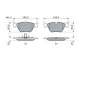 Plaquettes de Frein Kit, Frein à Disque Axial Avant pour BMW MG Rover 3 75 MG Zt