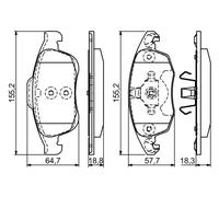 Plaquettes de Frein Kit, Frein à Disque Axial Avant pour Citroen DS Peugeot