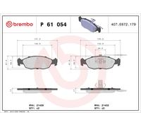 Plaquettes de Frein Kit, Frein à Disque Axial Avant pour Citroën, Peugeot 106