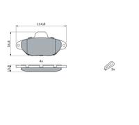 Plaquettes de Frein Kit, Frein à Disque Axial Avant pour de Fiat Cinquecento