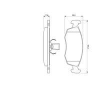 Plaquettes de Frein Kit, Frein à Disque Axial Avant pour Fiat Doblo Grande Punto