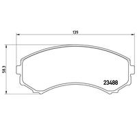 Plaquettes de Frein Kit, Frein à Disque Axial Avant pour Ford Asia & Oceanie