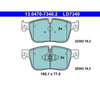 Plaquettes de Frein Kit, Frein à Disque Axial Avant pour Jaguar Land Rover