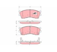 Plaquettes de Frein Kit, Frein à Disque Axial Avant pour Kia Carens Ciré Clarus.
