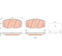 Plaquettes de Frein Kit, Frein à Disque Axial Avant pour Kia Ciré Koup