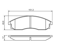 Plaquettes de Frein Kit, Frein à Disque Axial Avant pour Mitsubishi, Nissan,