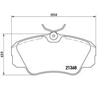 Plaquettes de Frein Kit, Frein à Disque Axial Avant pour Opel Carlton