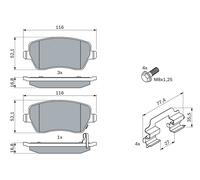 Plaquettes de Frein Kit, Frein à Disque Axial Avant pour Opel Suzuki pour Opel