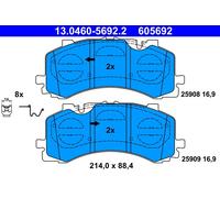 Plaquettes de Frein Kit, Frein à Disque Axial Avant pour VW Audi A6 Allroad