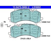 Plaquettes de Frein Kit, Frein à Disque Axial Avant pour VW Audi A6 Allroad A7