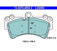 Plaquettes de Frein Kit, Frein à Disque Axial Avant pour VW Audi Porsche Cayenne