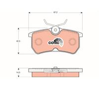 Plaquettes de Frein Kit, Frein à Disque Essieu Arrière pour Ford Australie