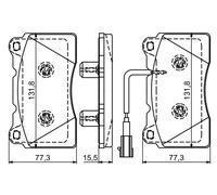 Plaquettes de frein Kit, stationnement disque Axial avant pour ALFA ROMEO