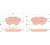 Plaquettes de Frein Kit, sur le disque Axial avant pour FORD AUSTRALIE
