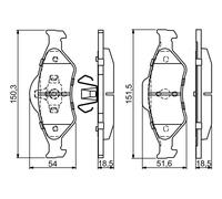 Plaquettes de Frein Kit, sur le disque Axial avant pour FORD AUSTRALIE MAZDA