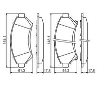 Bosch Plaquettes de frein 0 986 424 466 – essieu avant – pour Opel Chevrolet Cadillac – ECE-R90