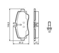 BOSCH - Jeu de 4 plaquettes de frein 0 986 424 470 - Réf. 0986424470