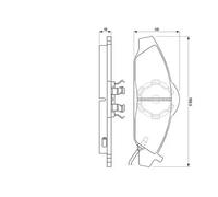 Bosch Plaquettes de frein 0 986 424 551 – Jeu de 4 pour SsangYong, Daewoo, Alfa Romeo