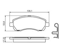 Plaquettes de frein Low-Metallic 0 986 424 770 BOSCH pour SUBARU IMPREZA Break