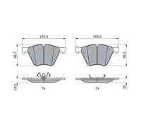 Bosch Jeu de plaquettes de frein 0 986 424 920 Low-Metallic avant pour Rolls-Royce Ghost I
