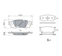 BOSCH 0 986 424 927 Plaquettes de frein