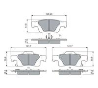 BOSCH 0 986 460 081 Plaquettes de frein