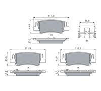Kit de plaquettes de frein, frein à disque BOSCH 0 986 460 236