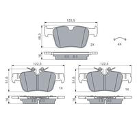 Kit de plaquettes de frein, frein à disque BOSCH 0 986 460 277