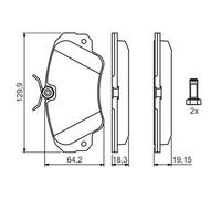 Bosch Jeu de 4 plaquettes de frein Réf. 0 986 460 939 pour Opel Omega