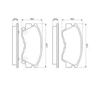 Bosch Plaquettes de frein 0 986 460 978 pour Mitsubishi Pajero I Canvas Top L200