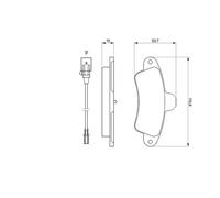 Bosch Plaquettes de frein 0 986 460 991 – pour Ford Mondeo I/II Turnier – Essieu arrière – Jeu de 4