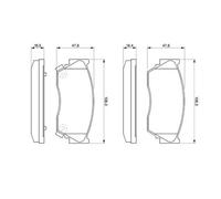 Plaquettes de frein Low-Metallic 0 986 460 997 BOSCH pour NISSAN SUNNY III 100NX