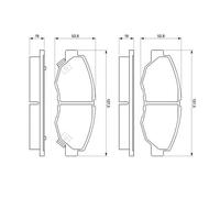 Plaquettes de frein Low-Metallic 0 986 461 124 BOSCH pour HONDA ACCORD IV