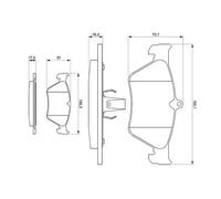 Plaquettes de frein Low-Metallic 0 986 461 129 BOSCH pour OPEL SAAB